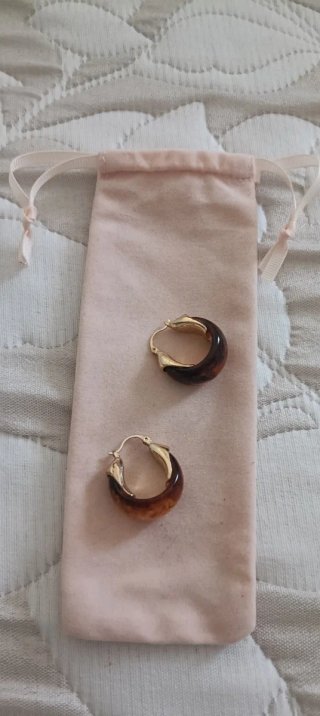 Pendientes Aro Tortoise y Dorado
