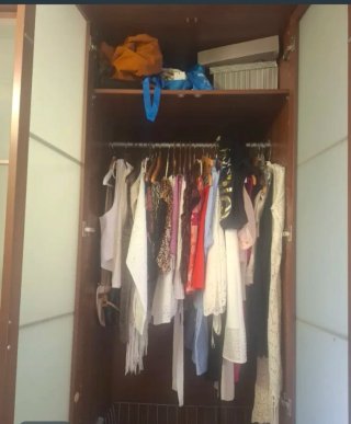 Guardaroba Pax Ikea in legno e vetro