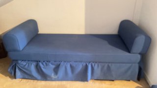 Sofá cama azul marino