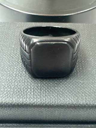 Anillo Anillo acero negro tipo sello T20