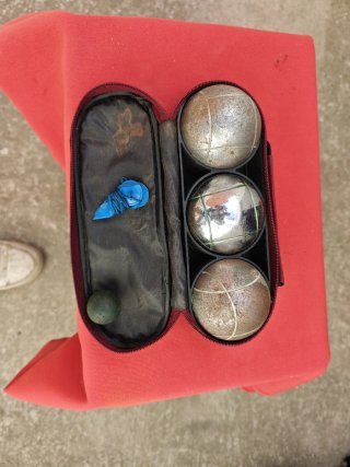 Set de Petanca con 3 Bolas Metálicas
