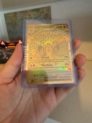 Carta Pokémon Mega Lucario EX Dorada English