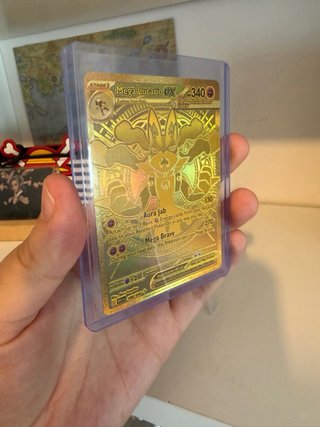 Carta Pokémon Mega Lucario EX Dorada English