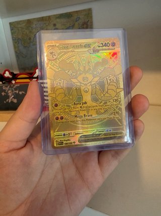Carta Pokémon Mega Lucario EX Dorada English