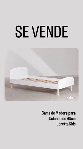 Cama Madera Infantil Sklum 90x190