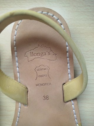 Albarcas Llonga's cuero hechas a mano T.38