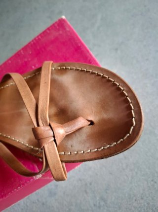 Infradito in vero cuoio donna Vitulli Italia n. 37