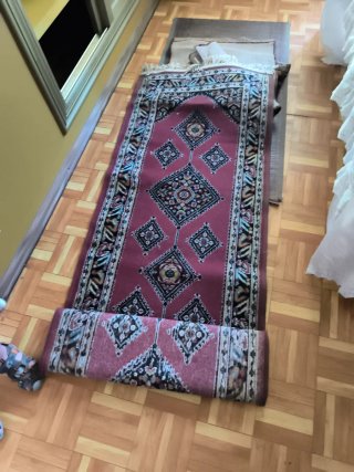 Alfombra de pasillo de tela