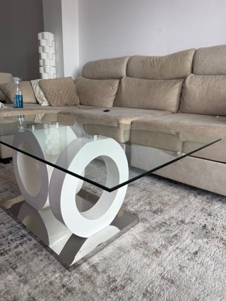Mesa de centro cristal 110x60x17cm