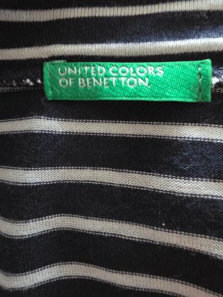 Camiseta Benetton Rayas Azul y Blanco