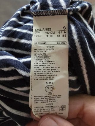 Camiseta Benetton Rayas Azul y Blanco