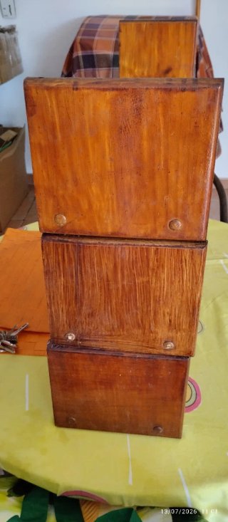 3 Scaffali in Legno Massello 80x18x18