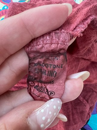 Top granate lino y algodón talla única
