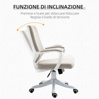 Sedia da Ufficio Ergonomica con Altezza Regolabile