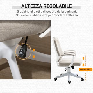 Sedia da Ufficio Ergonomica con Altezza Regolabile