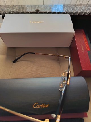Occhiali da sole Cartier donna oro e marrone