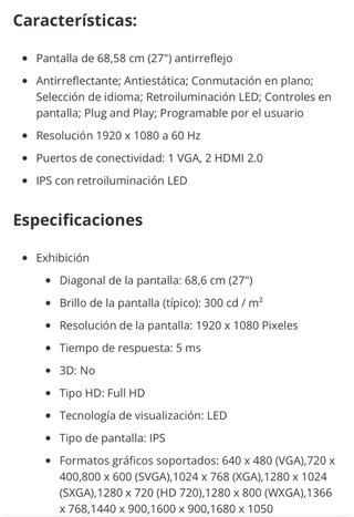 Monitor HP 27f FHD IPS Nero/Argento