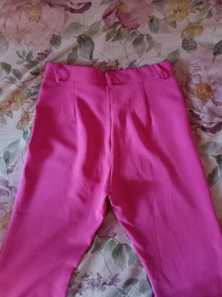 Pantalón campana fuscia