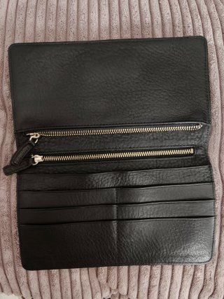 Cartera Harley Davidson Cuero Negra
