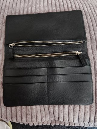 Cartera Harley Davidson Cuero Negra