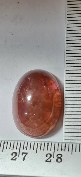 Cabochon tormalina arancione/rossa