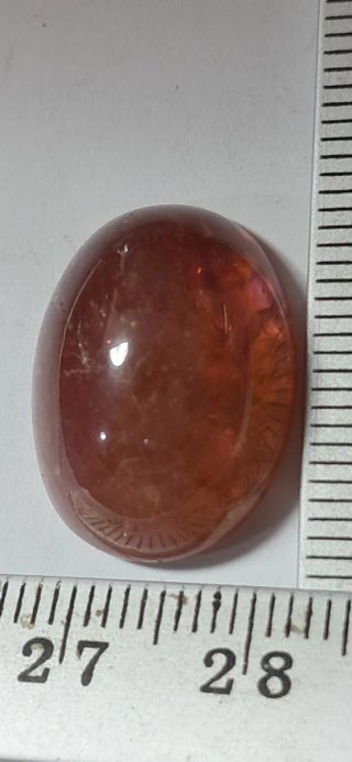 Cabochon tormalina arancione/rossa