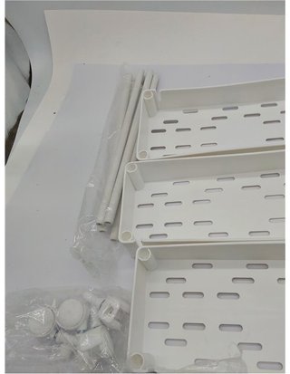SOLEJAZZ Carrello di Stoccaggio a 3 Livelli - Scorrevole - Sottile - Multiuso - Organizzatore di Scaffali Mobili