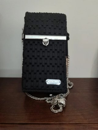 Bolso crochet negro hecho a mano