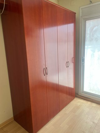 Armario 4 puertas chapa madera