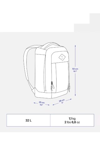 Mochila Quechua 32L Negra