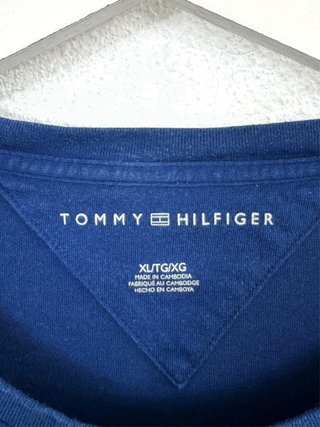Camiseta Tommy Hilfiger Bordada Retro Azul