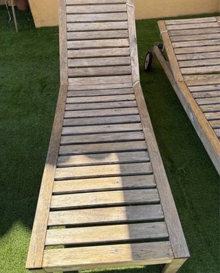 Tumbonas de madera (2 unidades)