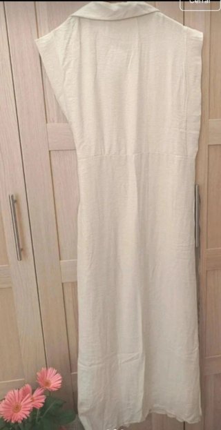 Vestido largo beige