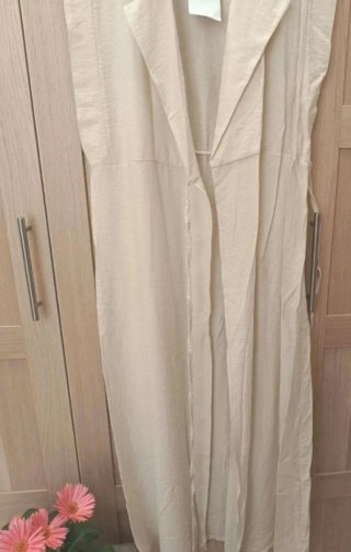 Vestido largo beige