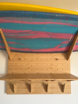 Soporte Pared para Tabla Surf Madera