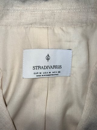 Blazer Corto Stradivarius Beige Talla M