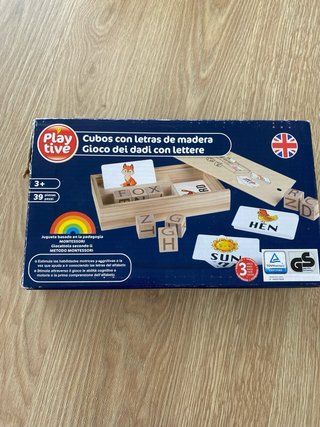 Cubetti Montessori in Legno con Lettere