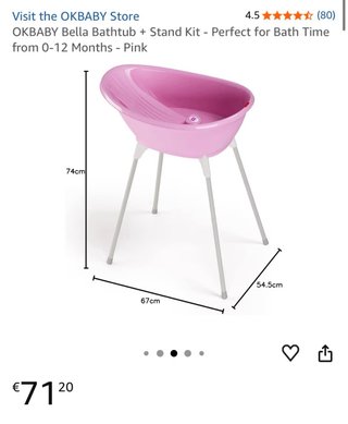 Bañera OKBABY Bella con soporte