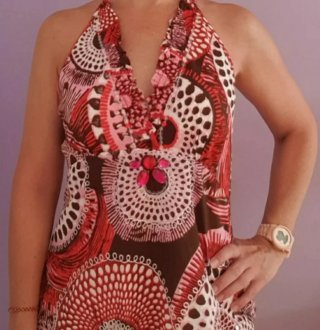 Vestido halter veraniego• Estilo Boho Chic