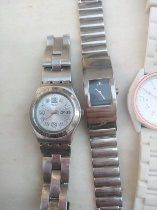 Lote 5 Relojes Mujer Plata y Blanco