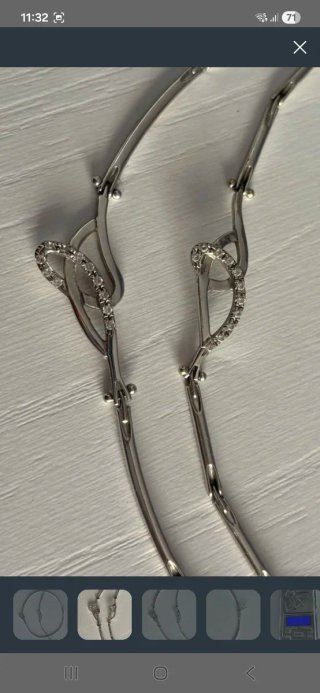 Gargantilla Oro Blanco 18k