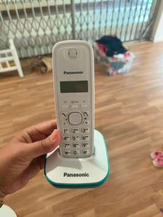 Teléfono Inalámbrico Panasonic Blanco y Azul