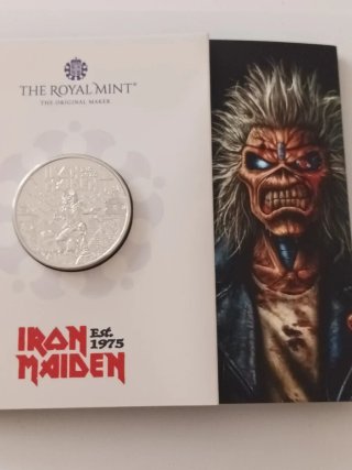 Moneda Iron Maiden Conmemorativa 1975 rf:003