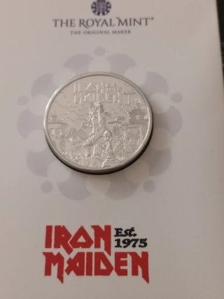 Moneda Iron Maiden Conmemorativa 1975 rf:003