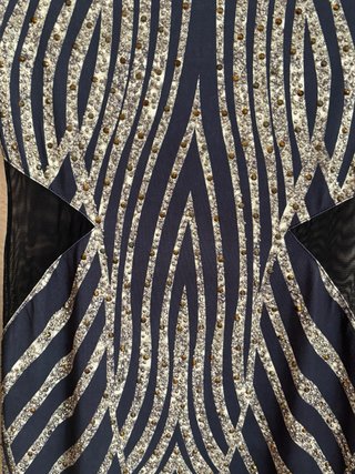 Vestido fiesta lentejuelas azul talla L