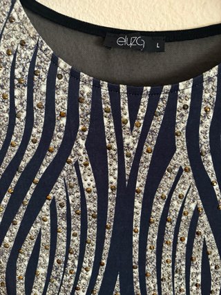 Vestido fiesta lentejuelas azul talla L
