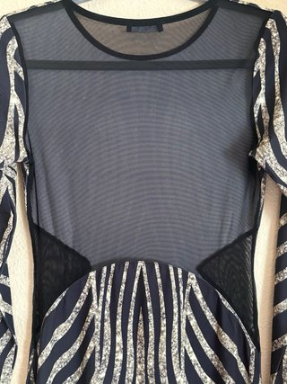 Vestido fiesta lentejuelas azul talla L