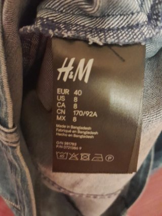 Vestido vaquero cremallera H&M Talla M