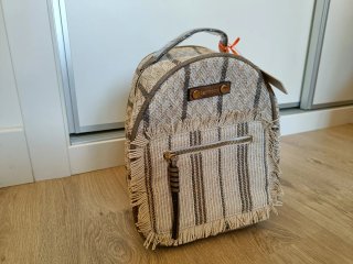 Mochila Bolso de tela étnico con flecos