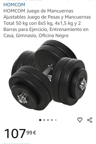 Set de Pesas y Barra Cromada